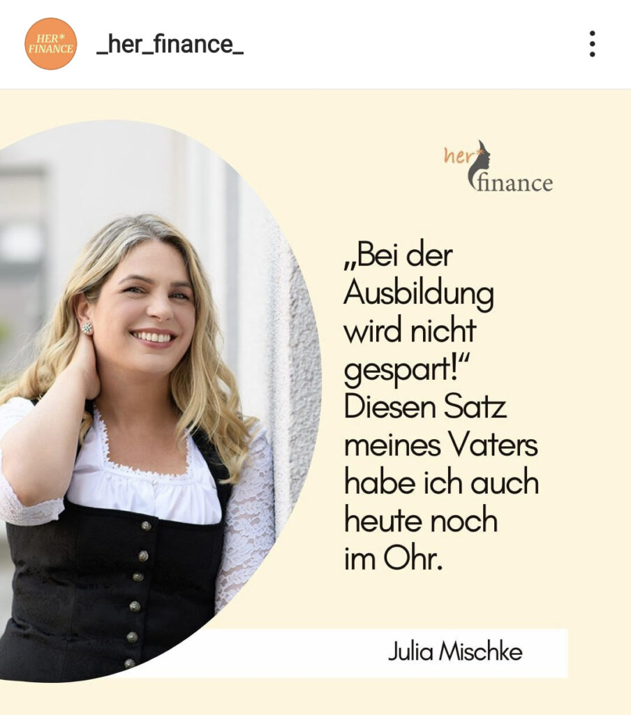 HER FINANCE Finanzberatung von Frauen für Frauen Julia Mischke